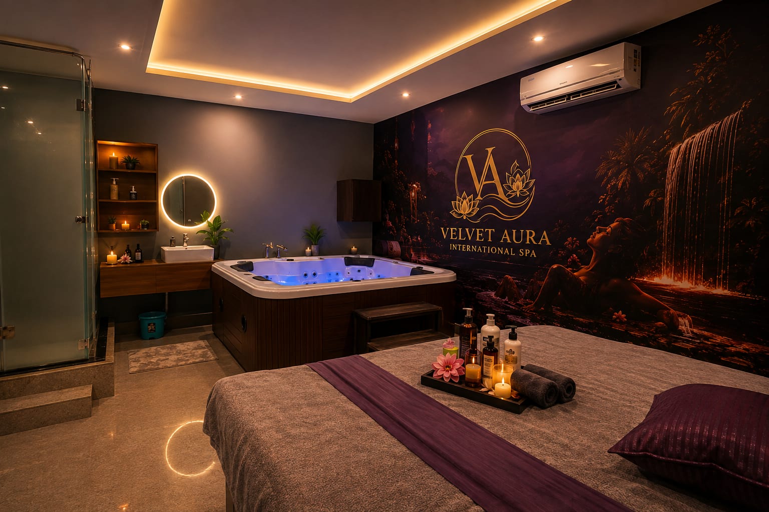 Private jacuzzi room at Velvet Aura International Spa