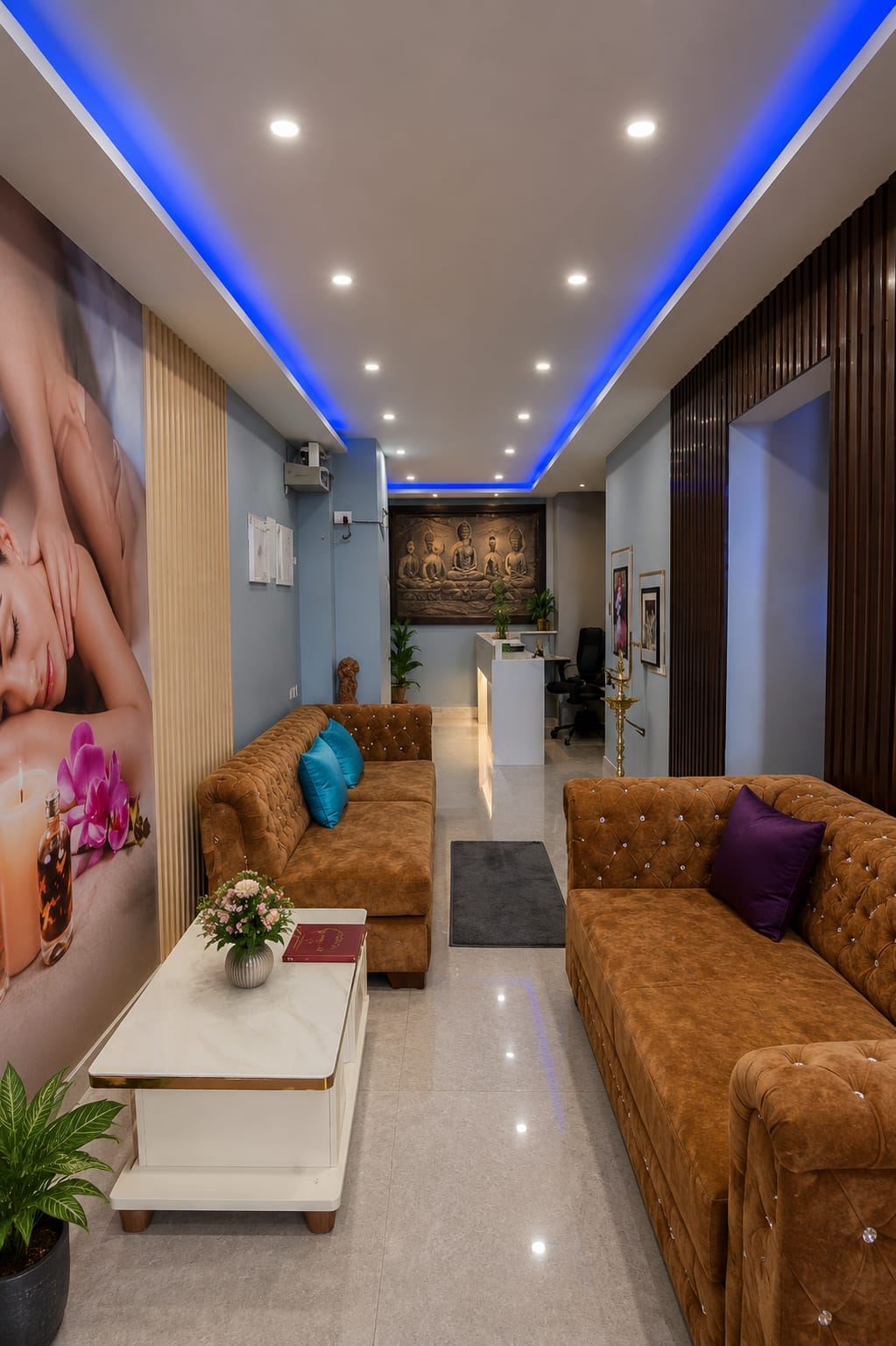 Velvet Aura International Spa reception lounge